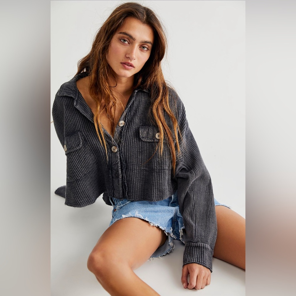 Free people one scout cropped jacket Large